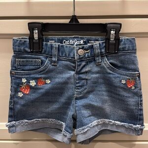 Cat & Jack Embroidered Blue Kids Shorts